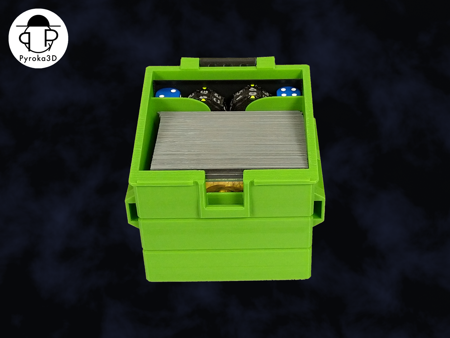 Dumpster Deckbox - Magic The Gathering (MTG) Commander Deckbox - inklusive Würfelaufbewahrung und Lebenszähler