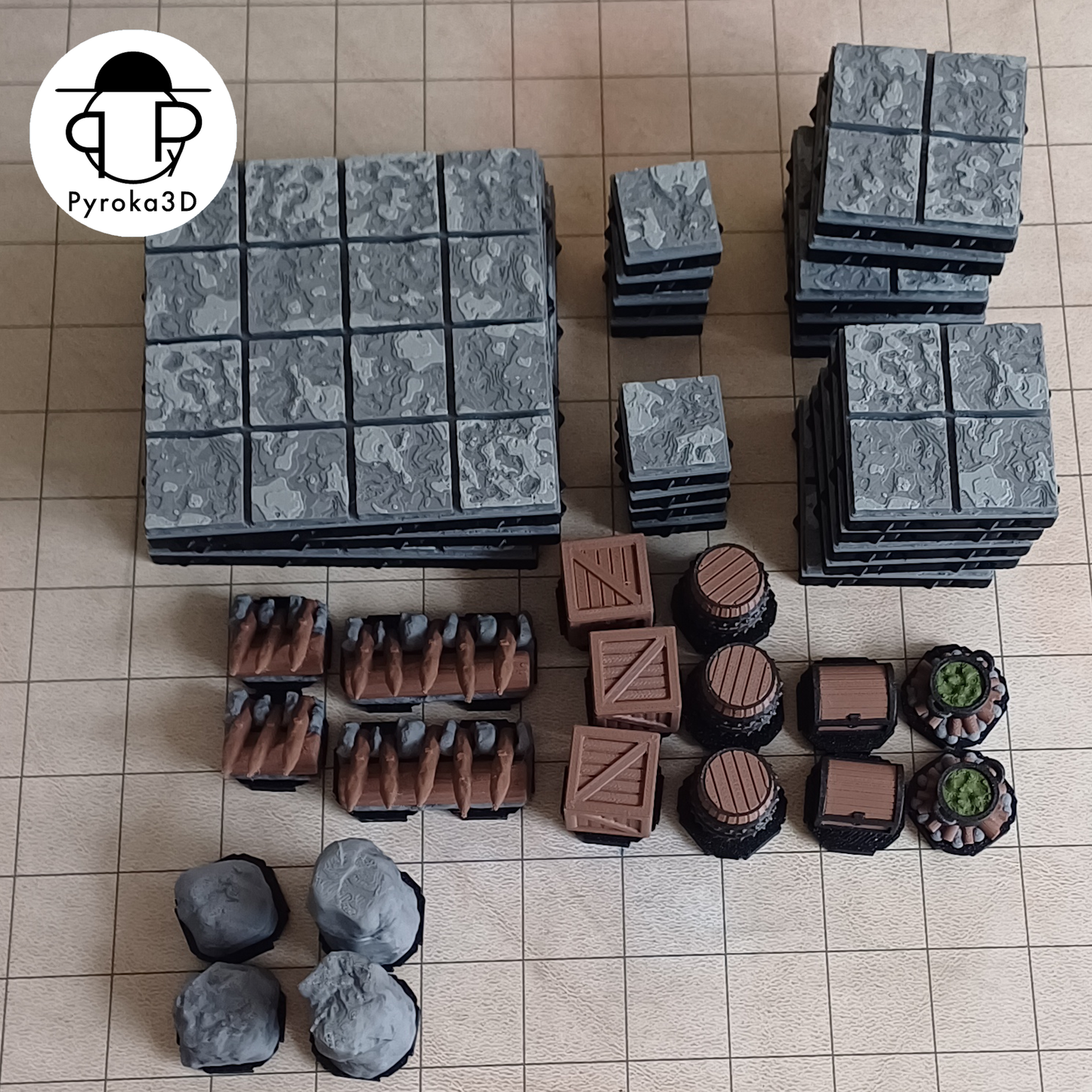 Höhlen Dungeon Tiles Starterset Lite | Tabletop-Rollenspiel Terrain