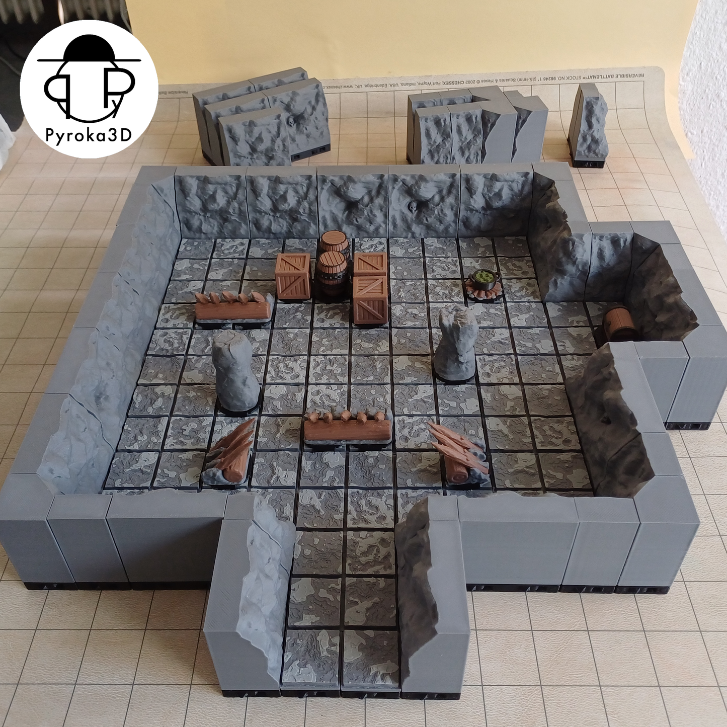 Höhlen Dungeon Tiles Starterset | Magnetisch, Modular | Tabletop-Rollenspiel Terrain