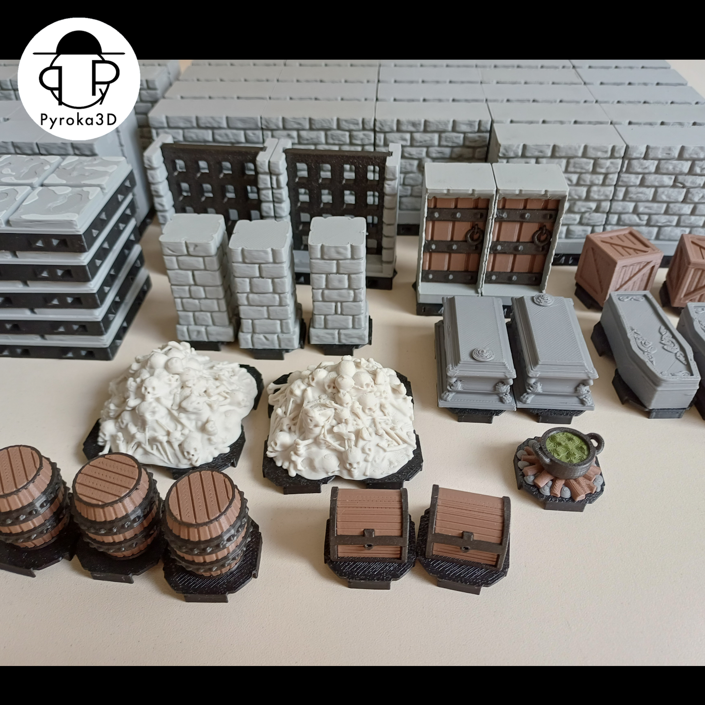 Classic Dungeon Tiles Starterset | Magnetisches Modulares Tabletop Terrain für D&D & TTRPG
