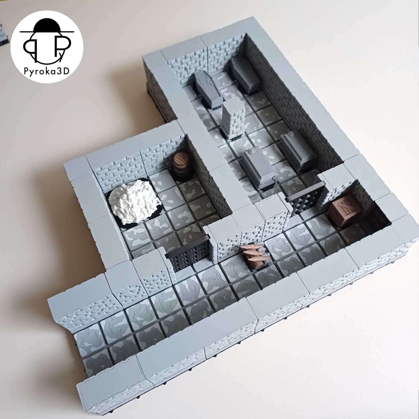 Classic Dungeon Tiles Starterset | Magnetisches Modulares Tabletop Terrain für D&D & TTRPG