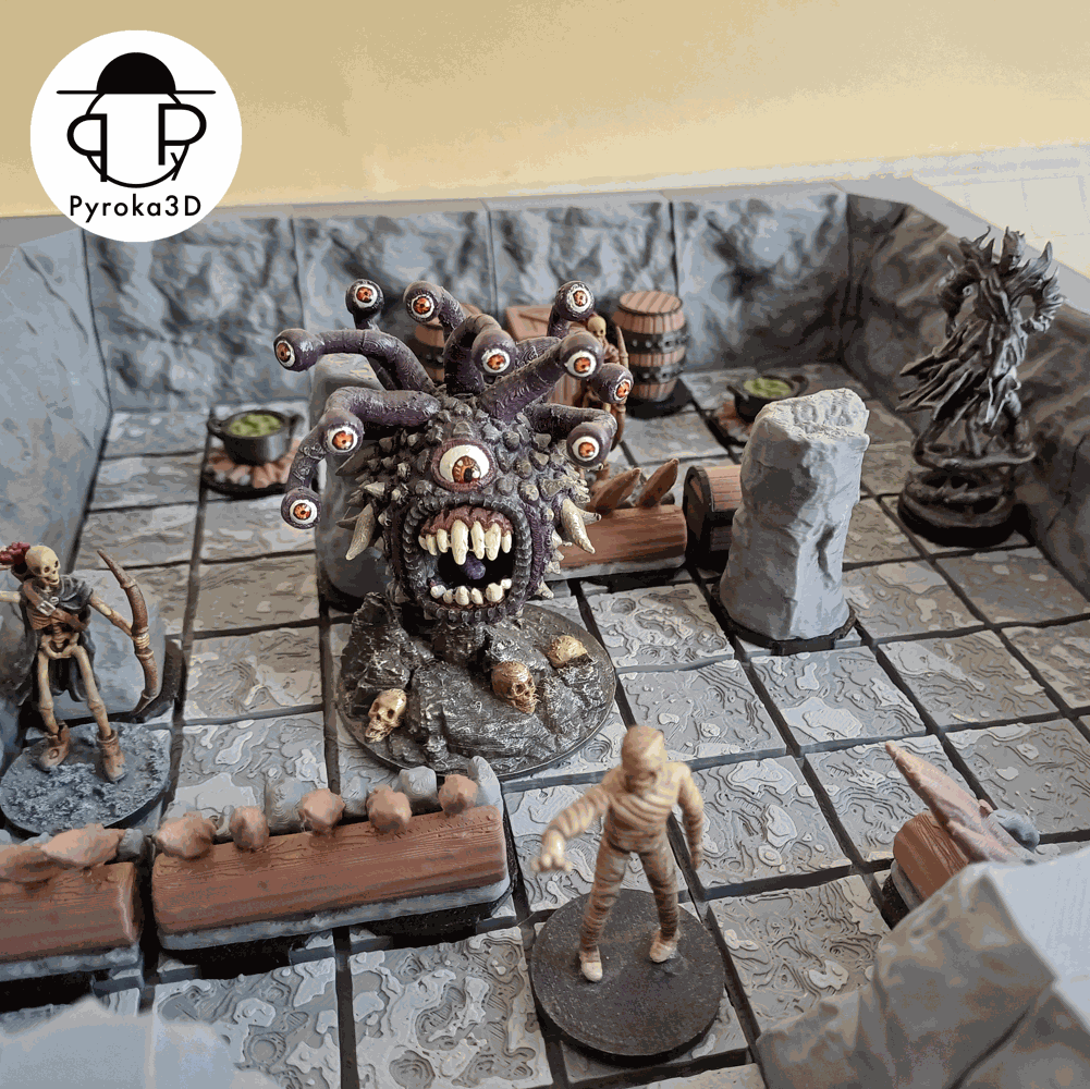 Höhlen Dungeon Tiles Starterset | Magnetisch, Modular | Tabletop-Rollenspiel Terrain