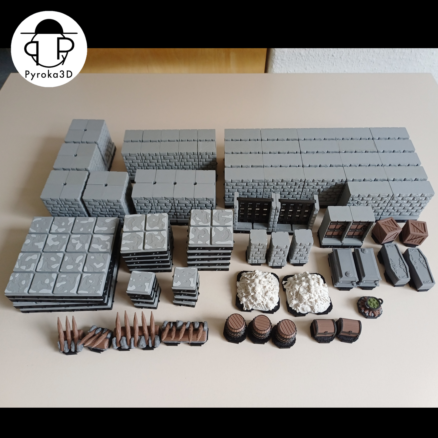 Classic Dungeon Tiles Starterset | Magnetisches Modulares Tabletop Terrain für D&D & TTRPG